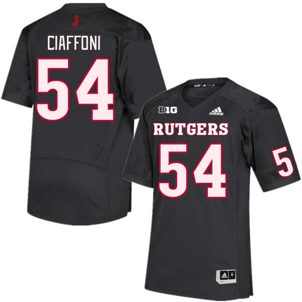 Men #54 Nick Ciaffoni Rutgers Scarlet Knights College Football Jerseys Stitched Sale-Black
